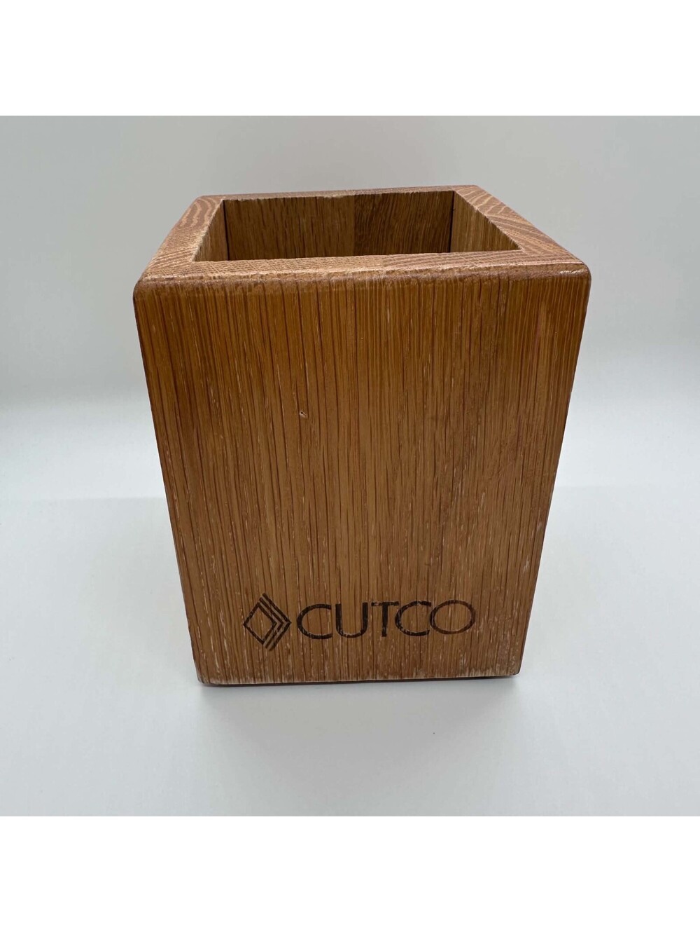 Cutco Wooden Utensil Holder Kitchen Tool Caddy Countertop Organizer Made In USA